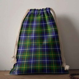 ScotsTee Shop Scottish MacNeill of Barra Modern Clan Tartan Drawstring Bag Tartan Gift Bag
