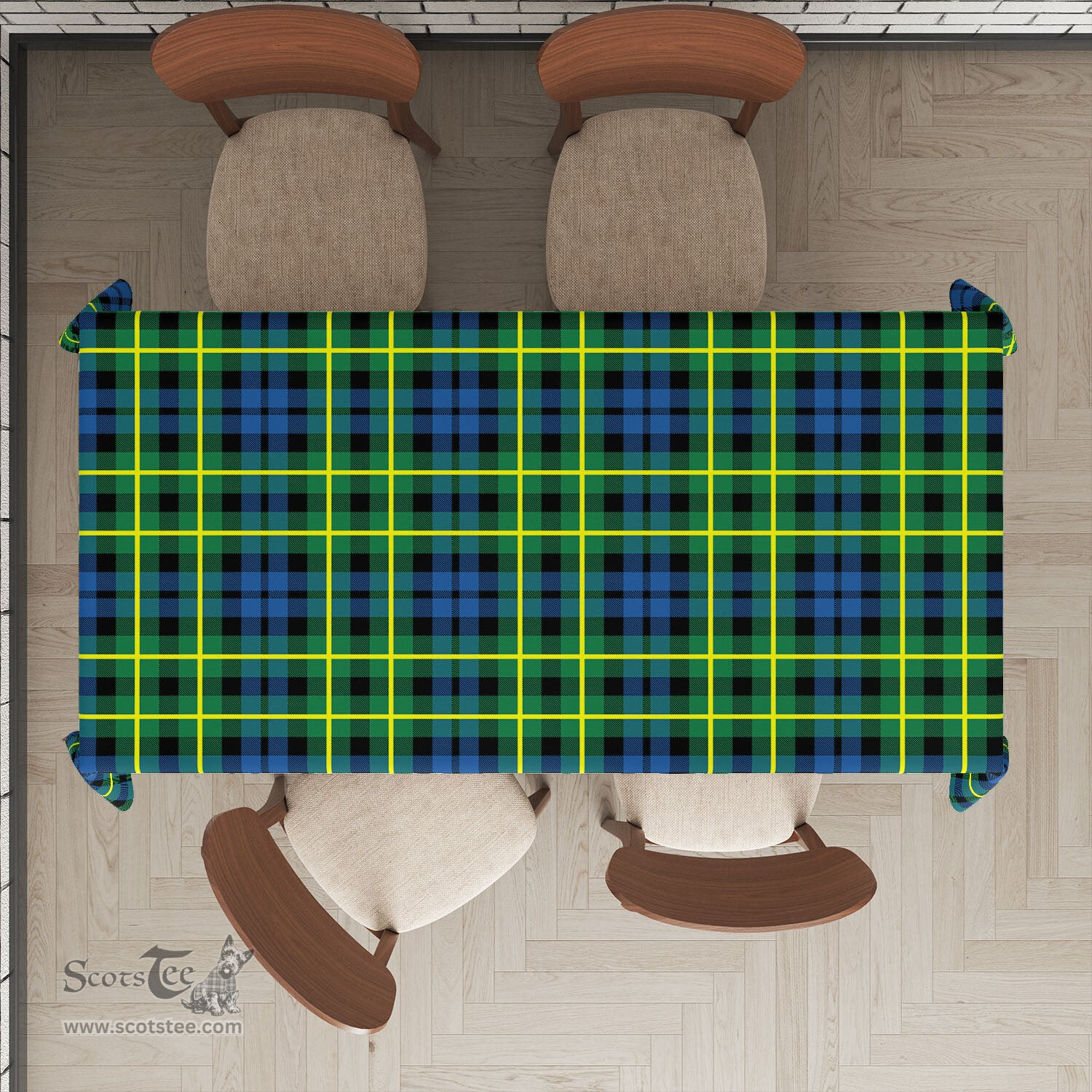 ScotsTee Shop Scottish Campbell of Breadalbane Ancient Clan Plaid Tatan Tablecloth