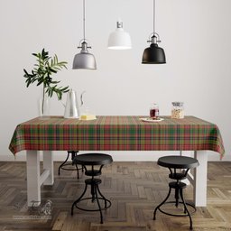 ScotsTee Shop Scottish Drummond of Strathallan Clan Plaid Tatan Tablecloth