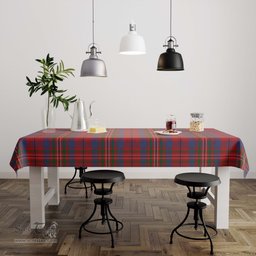 ScotsTee Shop Scottish Cameron of Locheil Clan Plaid Tatan Tablecloth