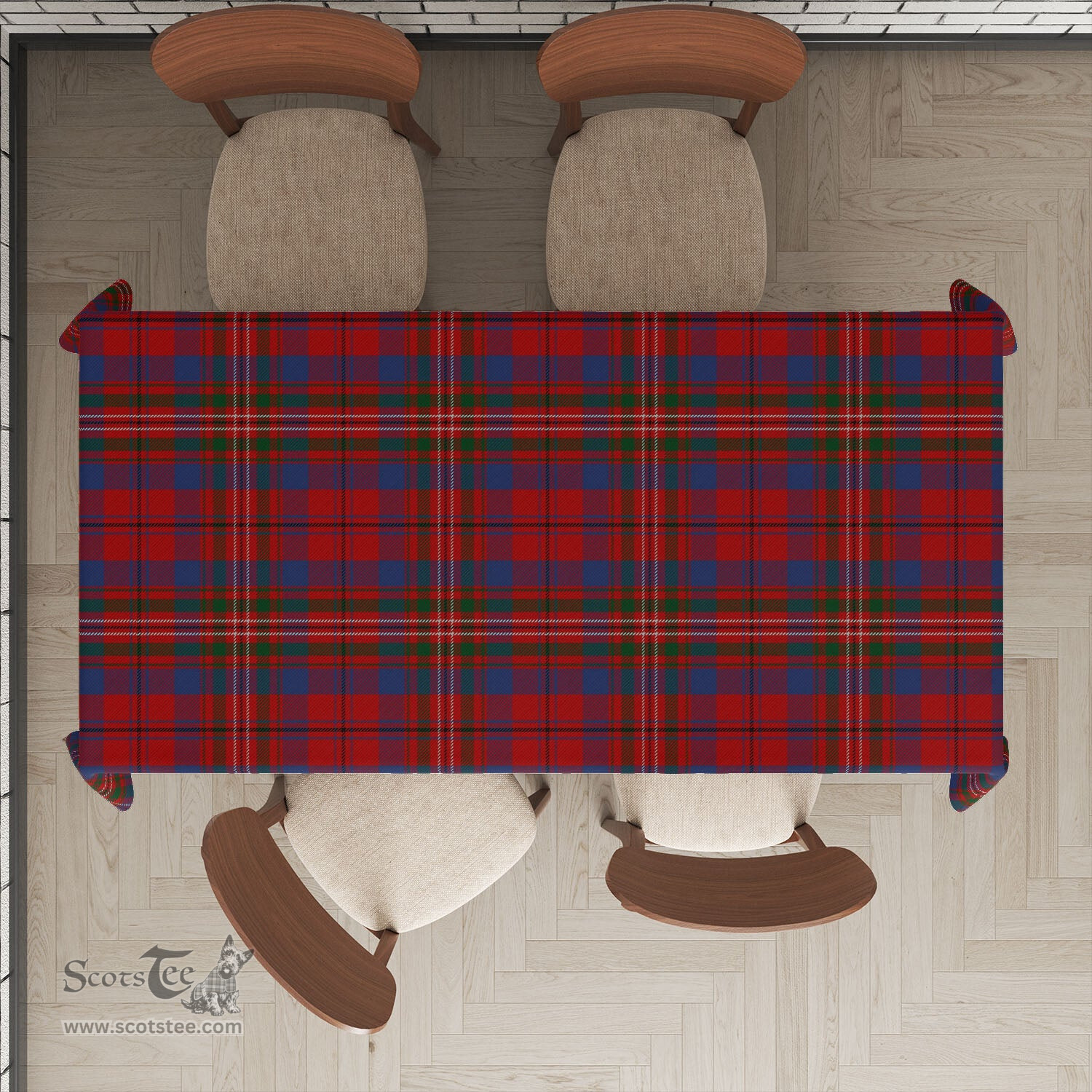 ScotsTee Shop Scottish Cameron of Locheil Clan Plaid Tatan Tablecloth