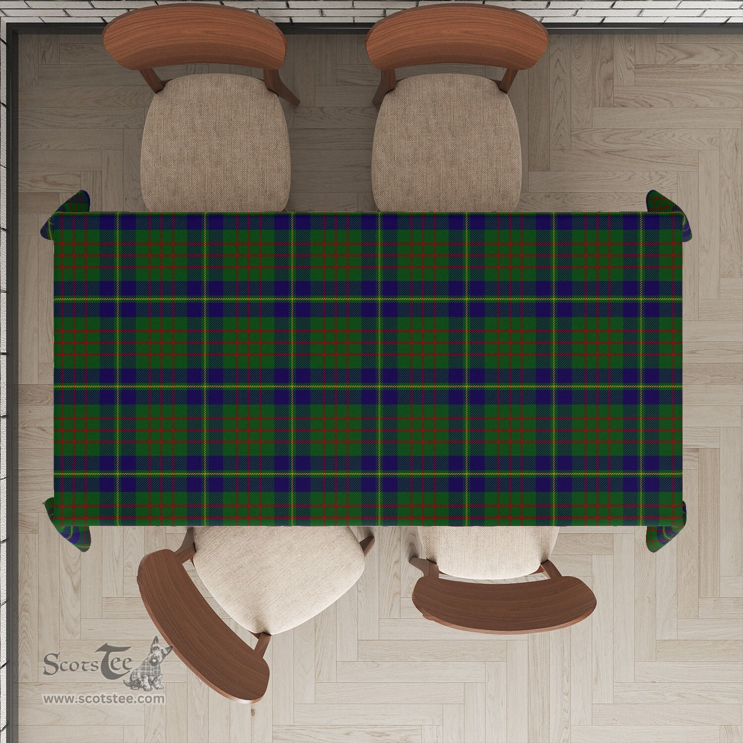 ScotsTee Shop Scottish Cameron of Lochiel Hunting Clan Plaid Tatan Tablecloth