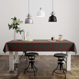 ScotsTee Shop Scottish Donachie of Brockloch Clan Plaid Tatan Tablecloth