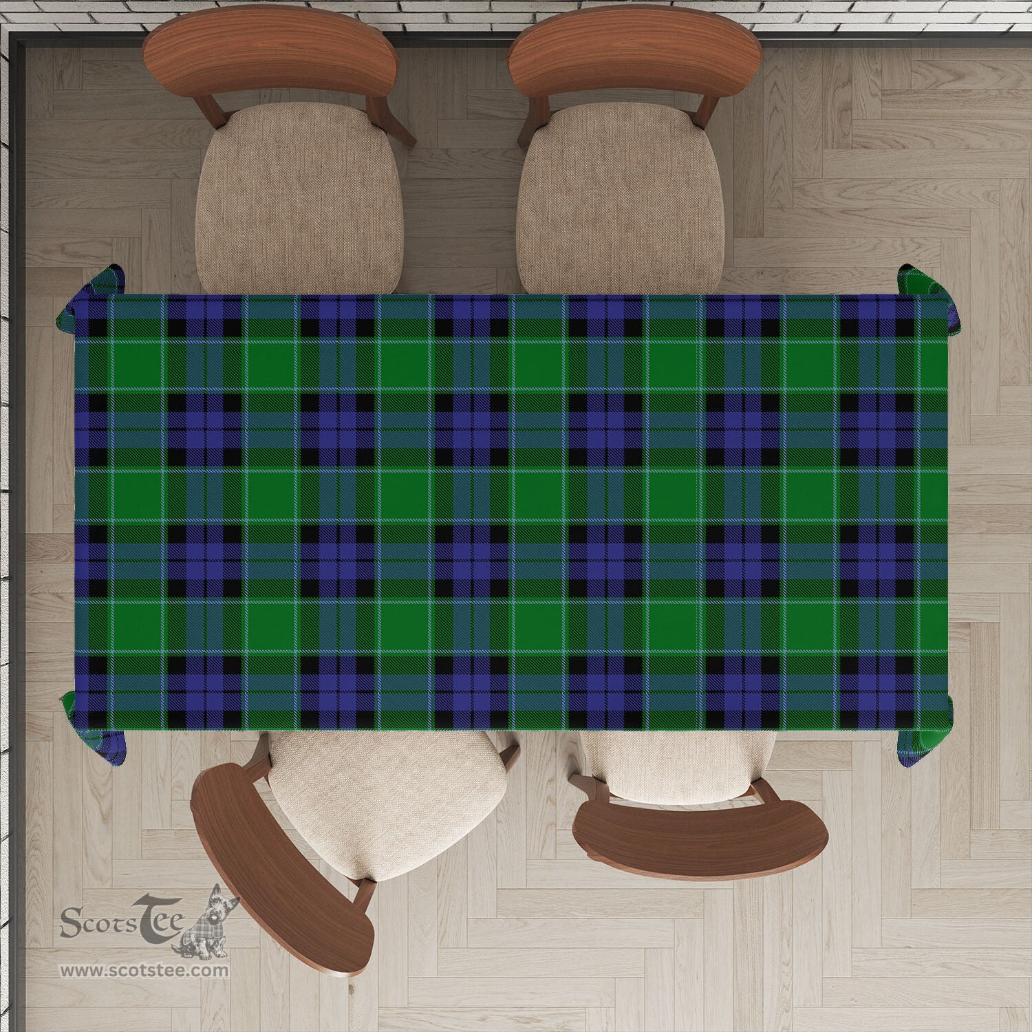 ScotsTee Shop Scottish Graham of Menteith Modern Clan Plaid Tatan Tablecloth