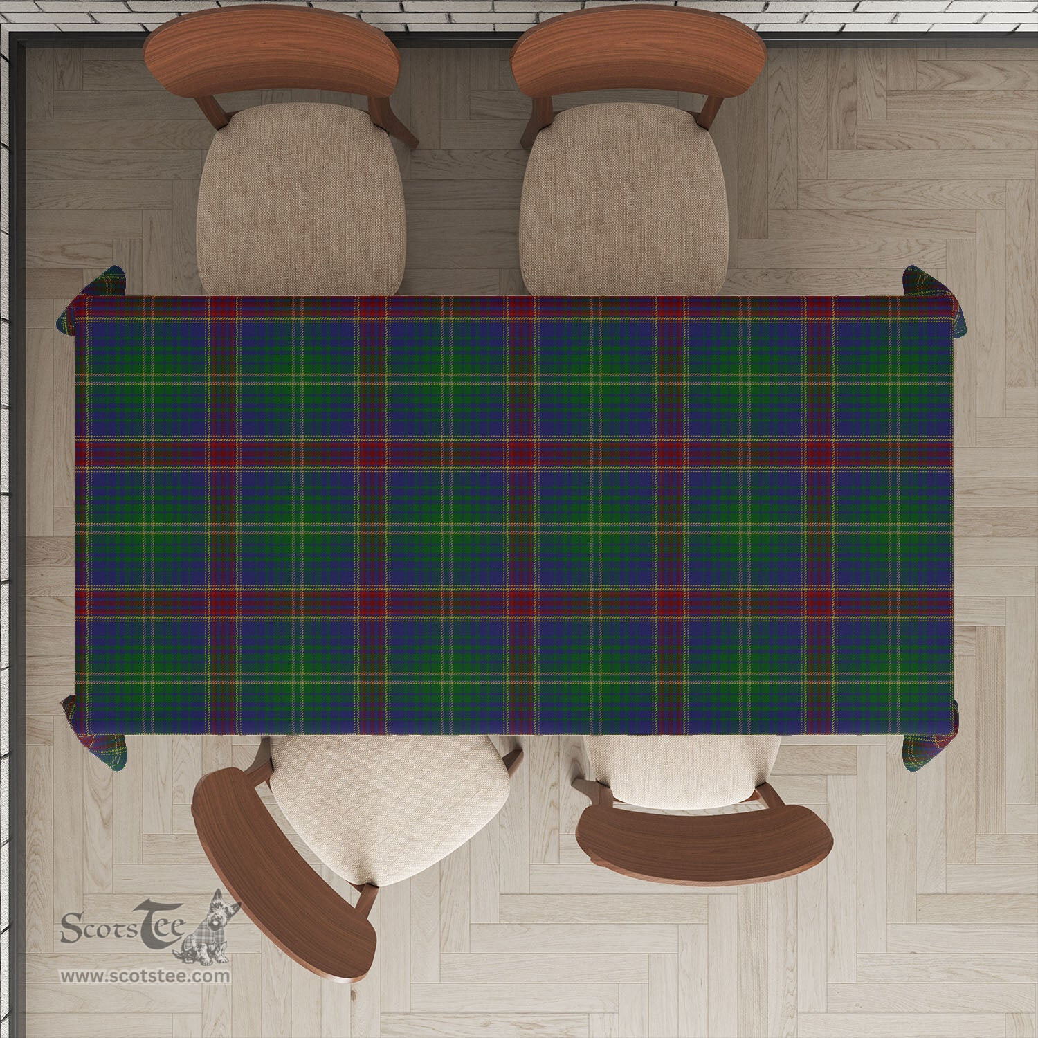 ScotsTee Shop Scottish Hart of Scotland Clan Plaid Tatan Tablecloth