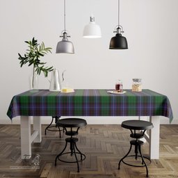 ScotsTee Shop Scottish Hunter of Peebleshire Clan Plaid Tatan Tablecloth