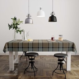 ScotsTee Shop Scottish Graham of Menteith Weathered Clan Plaid Tatan Tablecloth