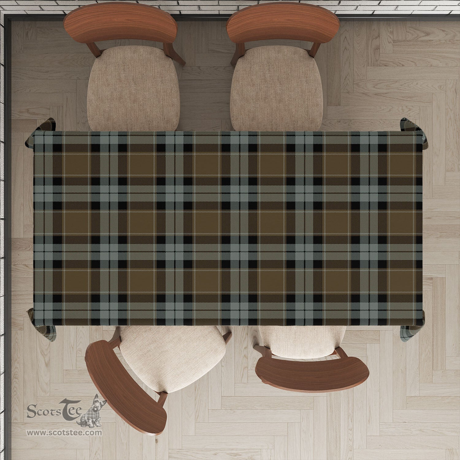 ScotsTee Shop Scottish Graham of Menteith Weathered Clan Plaid Tatan Tablecloth