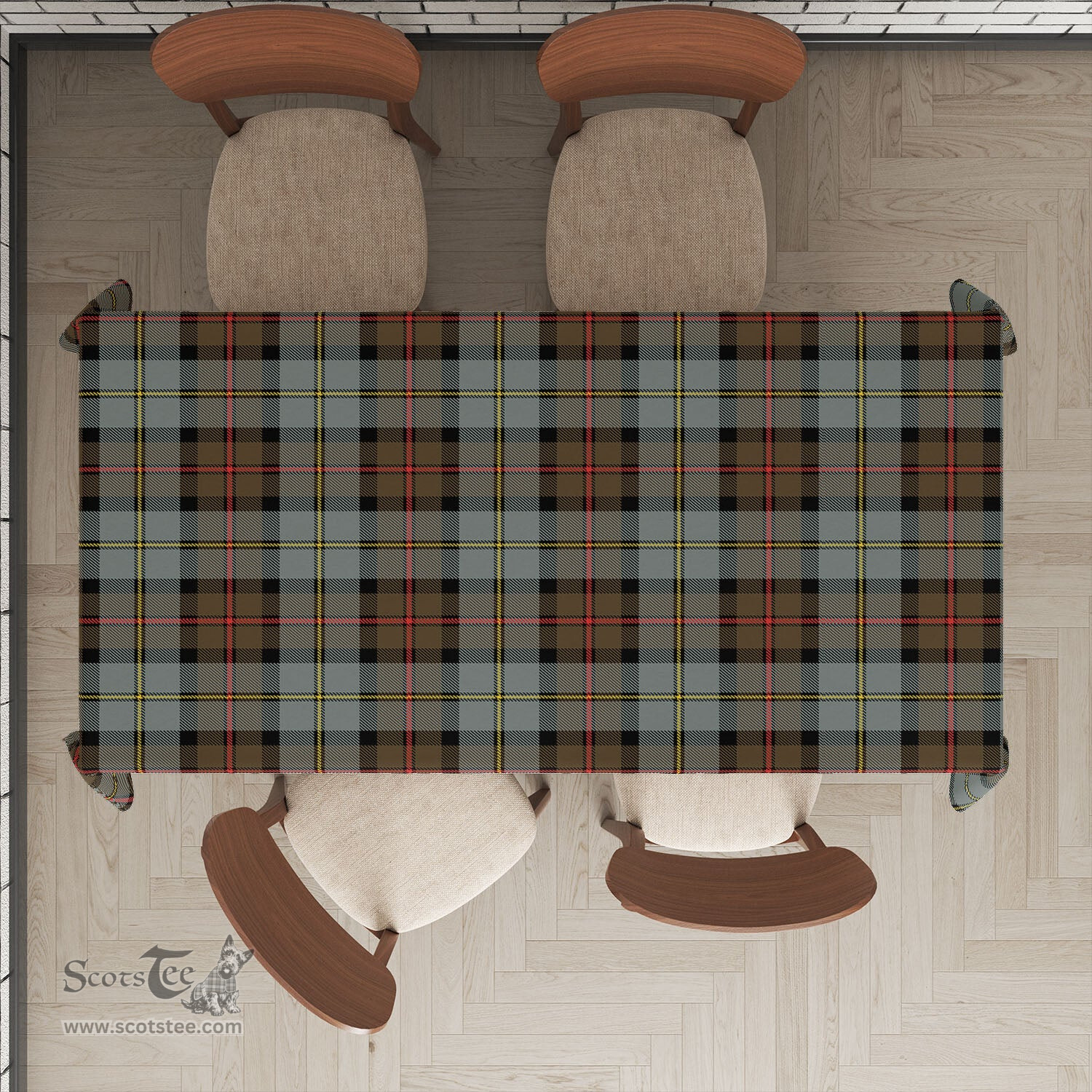 ScotsTee Shop Scottish MacLeod of Harris Weathered Clan Plaid Tatan Tablecloth