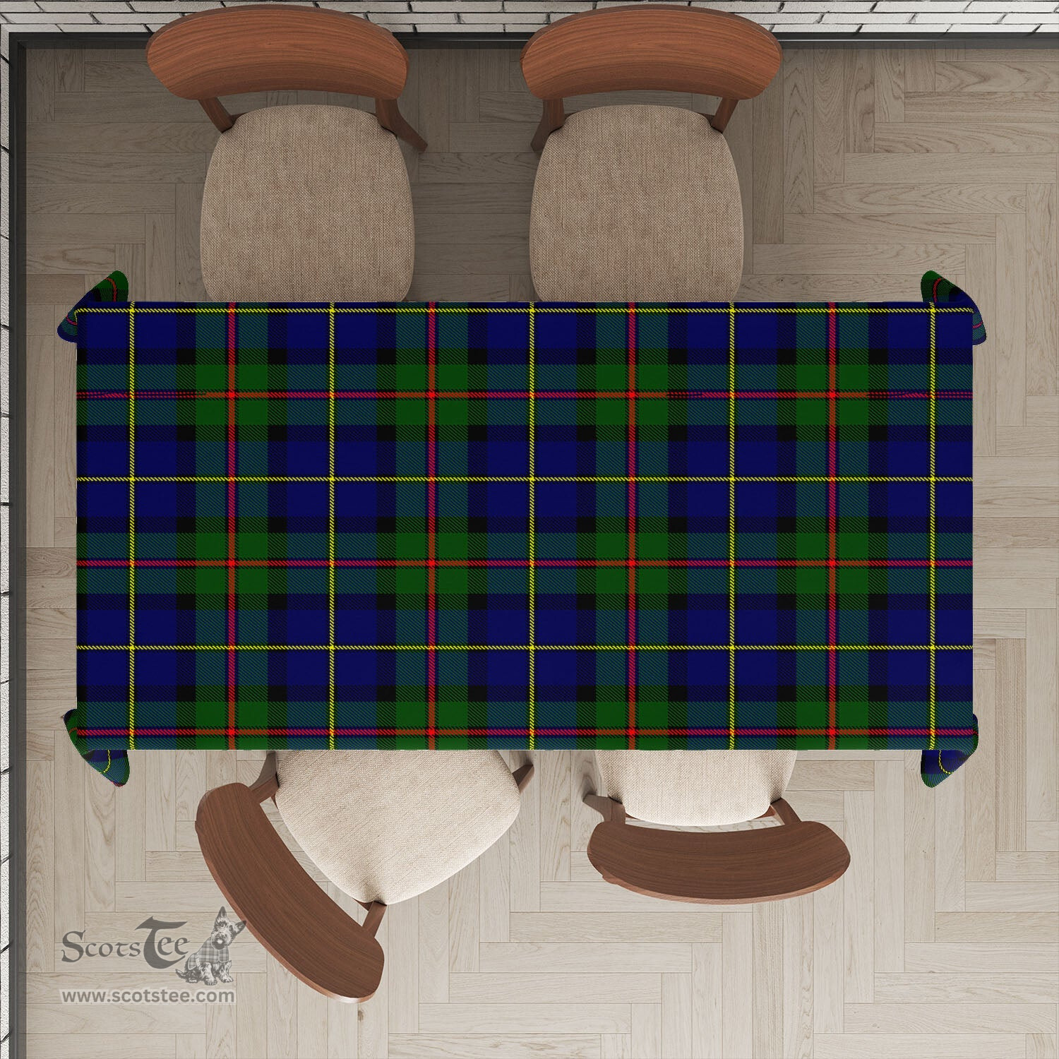ScotsTee Shop Scottish MacLeod of Harris Modern Clan Plaid Tatan Tablecloth
