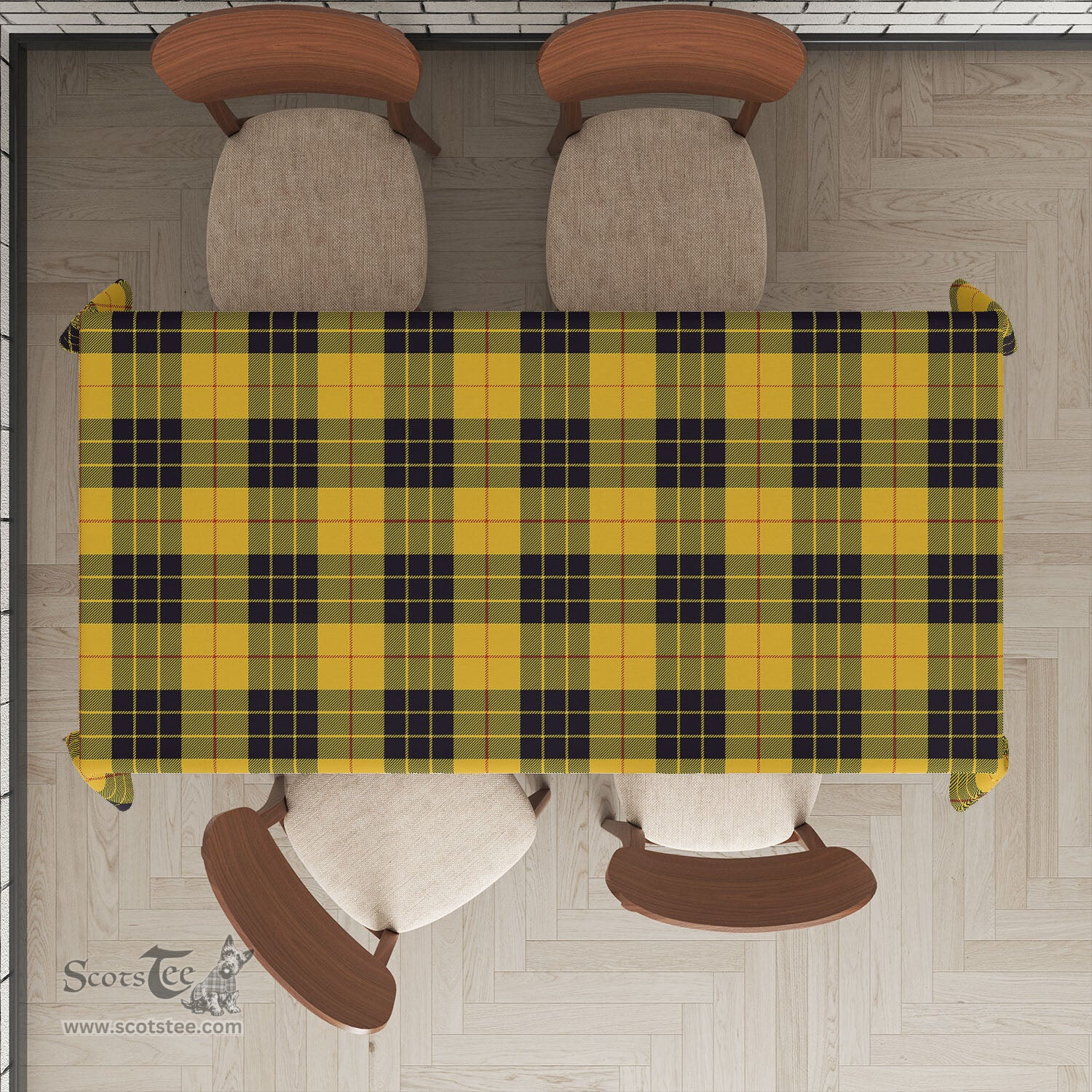 ScotsTee Shop Scottish MacLeod of Lewis Ancient Clan Plaid Tatan Tablecloth