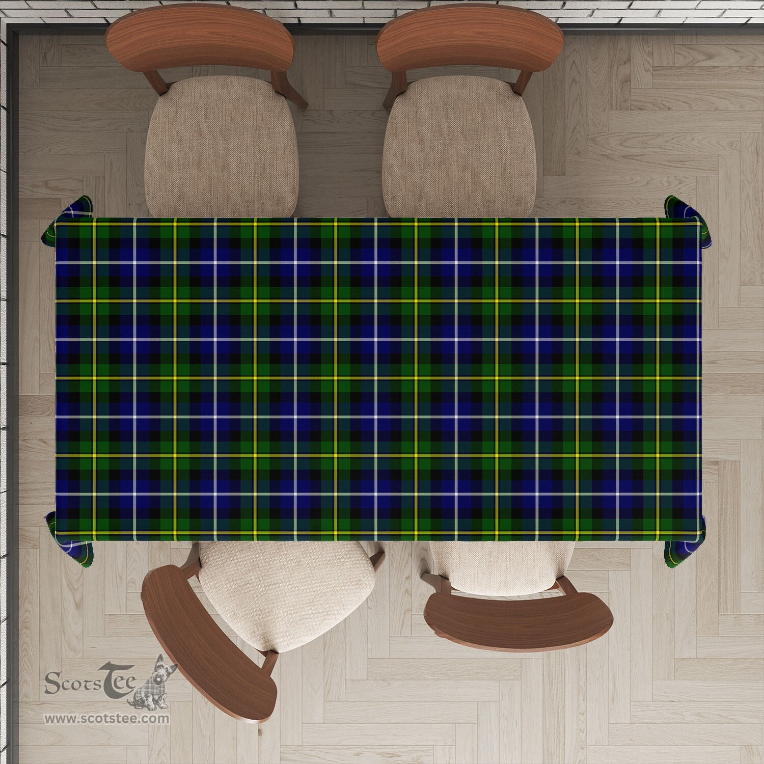 ScotsTee Shop Scottish MacNeil of Barra Modern Clan Plaid Tatan Tablecloth