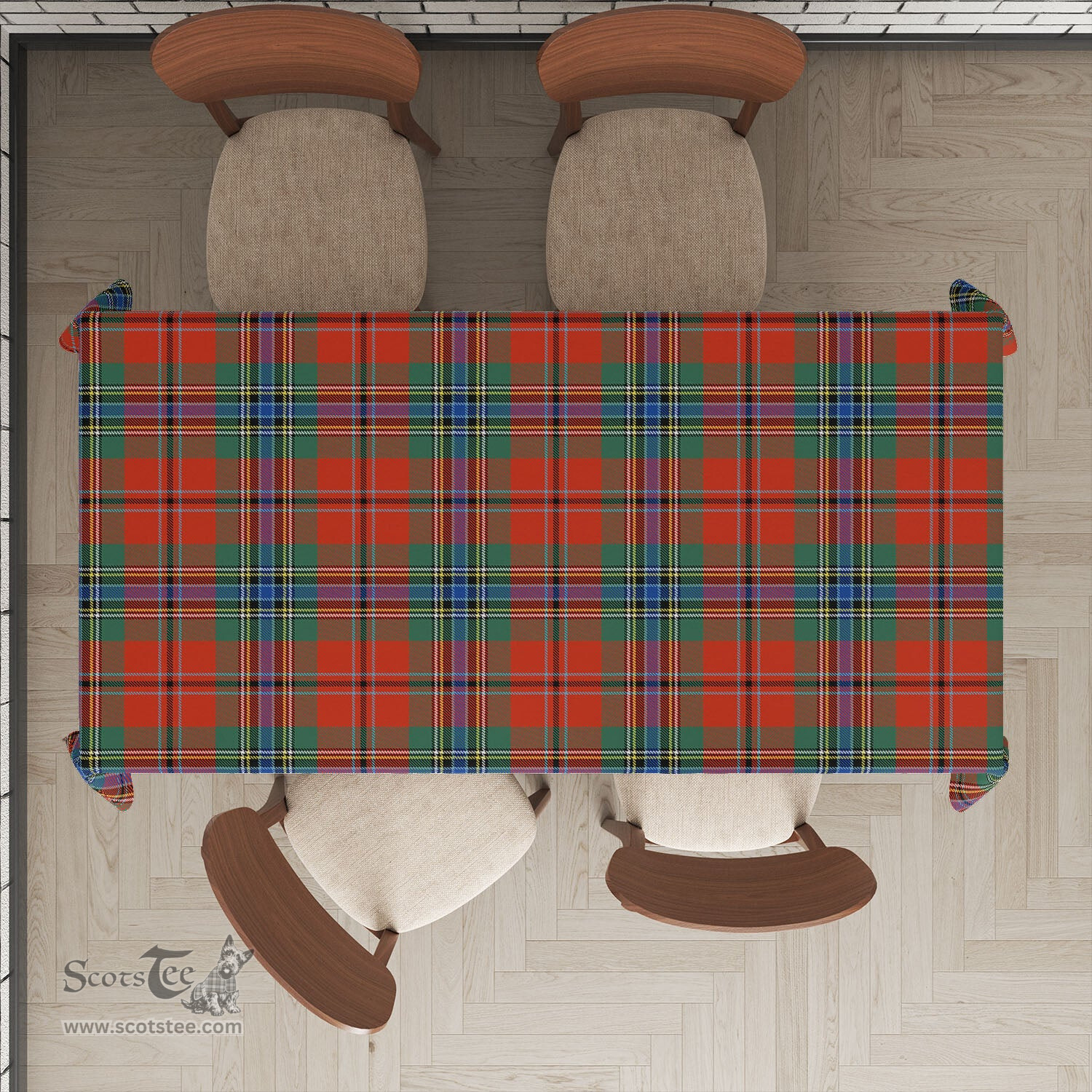ScotsTee Shop Scottish MacLean of Duart Ancient Clan Plaid Tatan Tablecloth