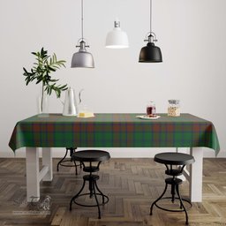 ScotsTee Shop Scottish Matheson Hunting Highland Clan Plaid Tatan Tablecloth