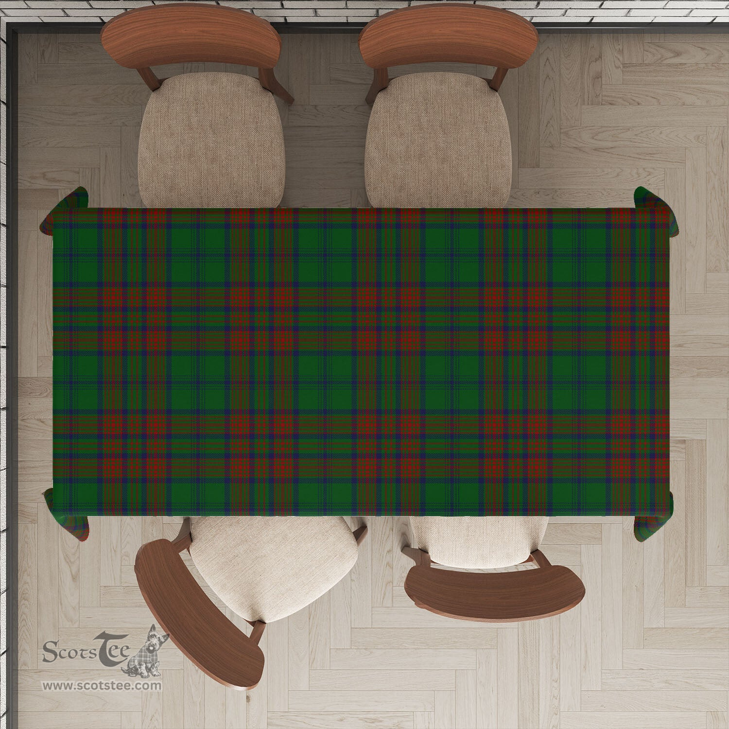 ScotsTee Shop Scottish Matheson Hunting Highland Clan Plaid Tatan Tablecloth