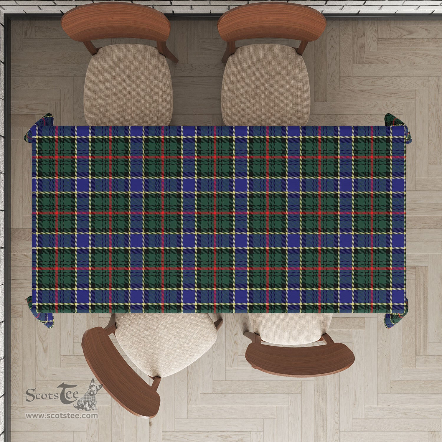 ScotsTee Shop Scottish Ogilvie (Ogilvy) Hunting Modern Clan Plaid Tatan Tablecloth