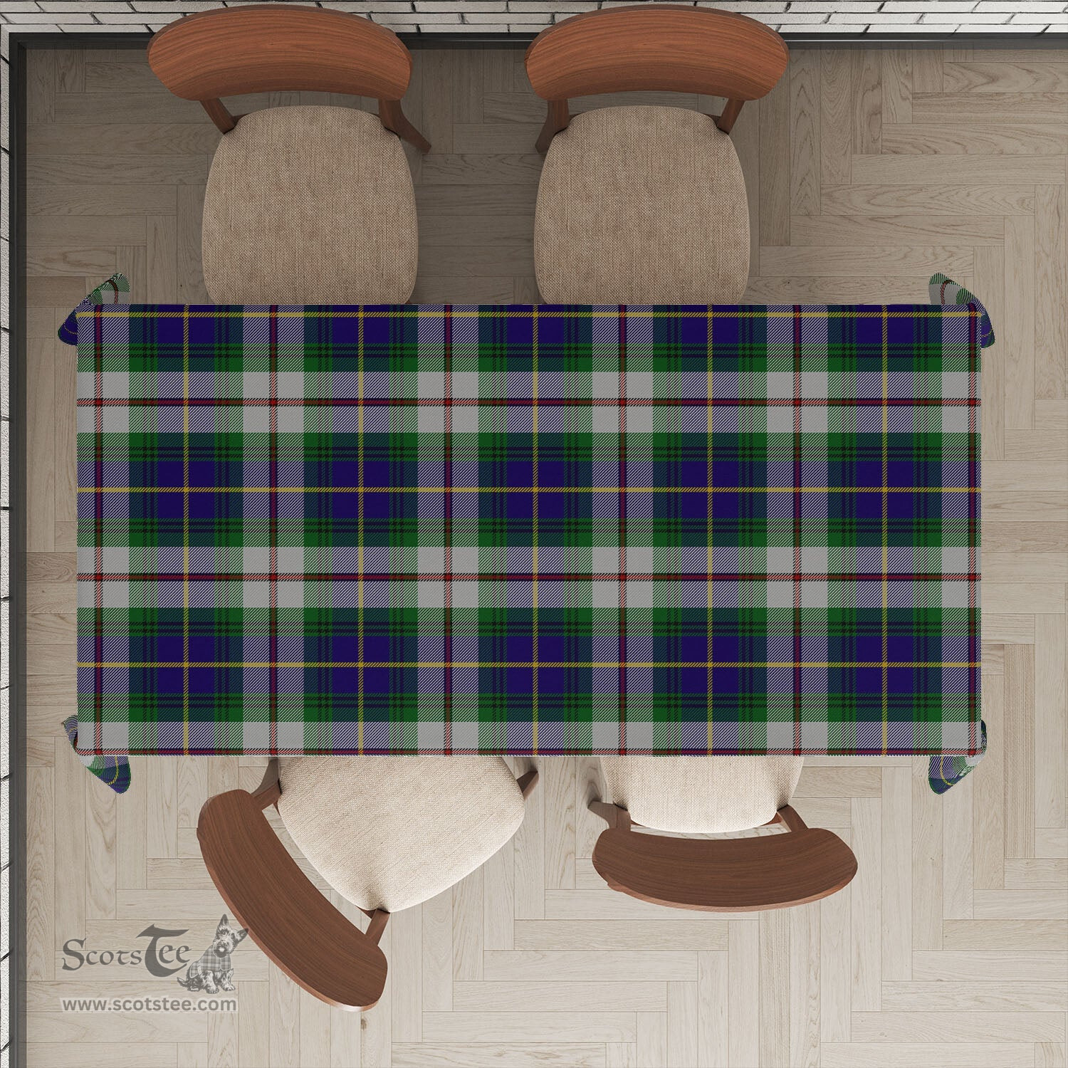 ScotsTee Shop Scottish MacLeod Of Californian Clan Plaid Tatan Tablecloth