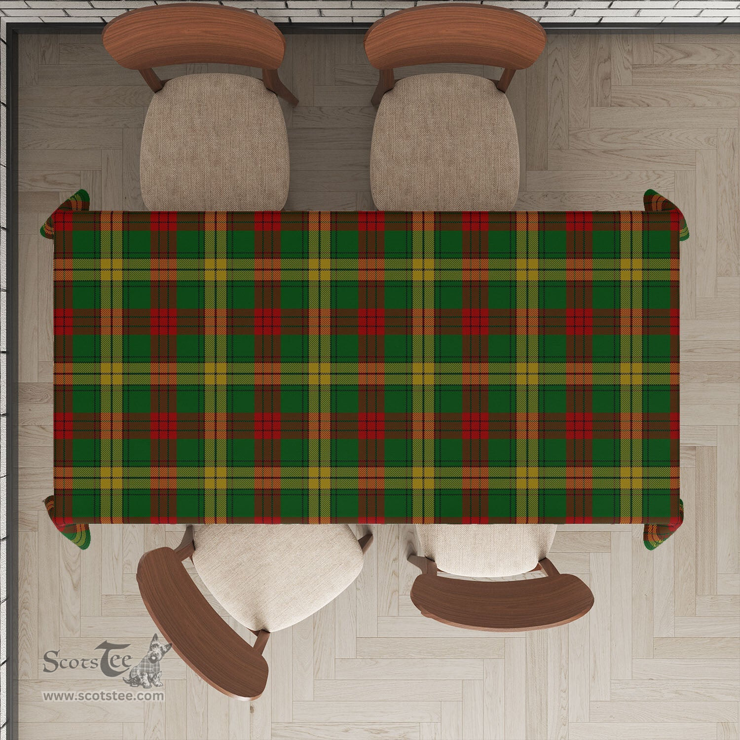 ScotsTee Shop Scottish MacMillan Society of Glasgow Clan Plaid Tatan Tablecloth