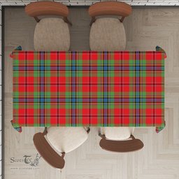 ScotsTee Shop Scottish MacLean of Duart Modern Clan Plaid Tatan Tablecloth