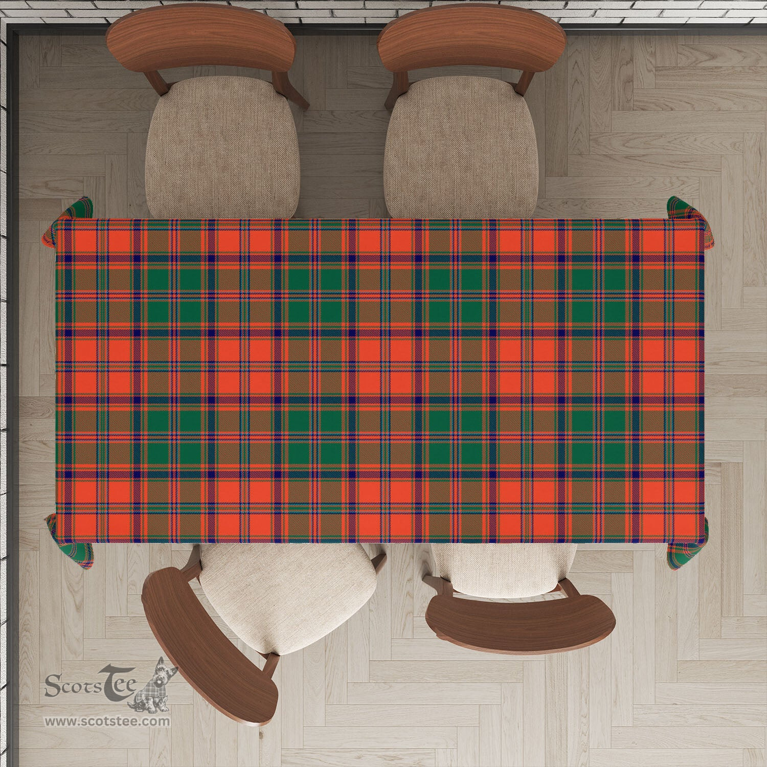 ScotsTee Shop Scottish Stewart of Appin Ancient Clan Plaid Tatan Tablecloth
