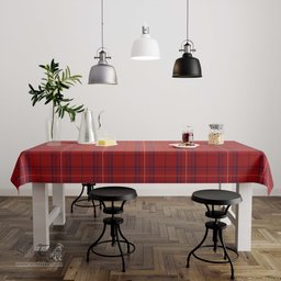ScotsTee Shop Scottish Rose of Kilravock Clan Plaid Tatan Tablecloth