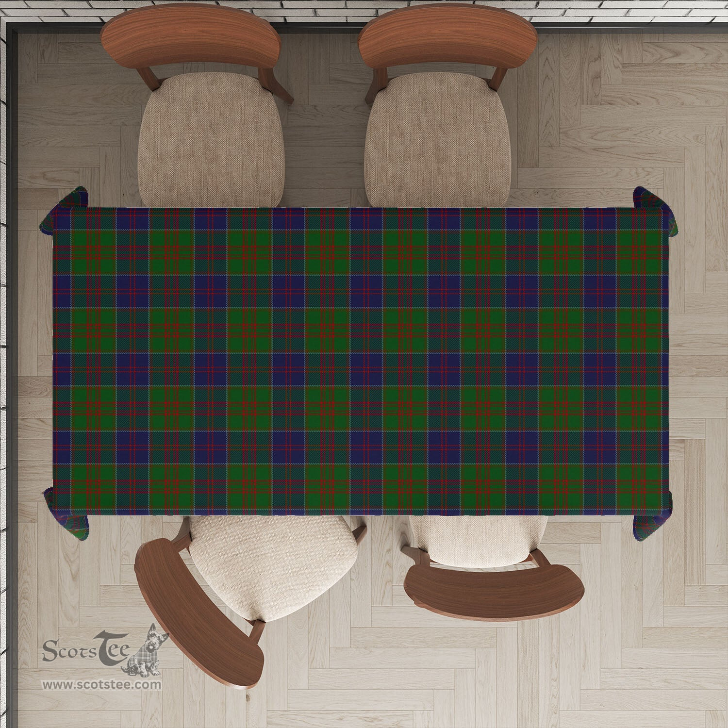 ScotsTee Shop Scottish Stewart of Appin Hunting Clan Plaid Tatan Tablecloth