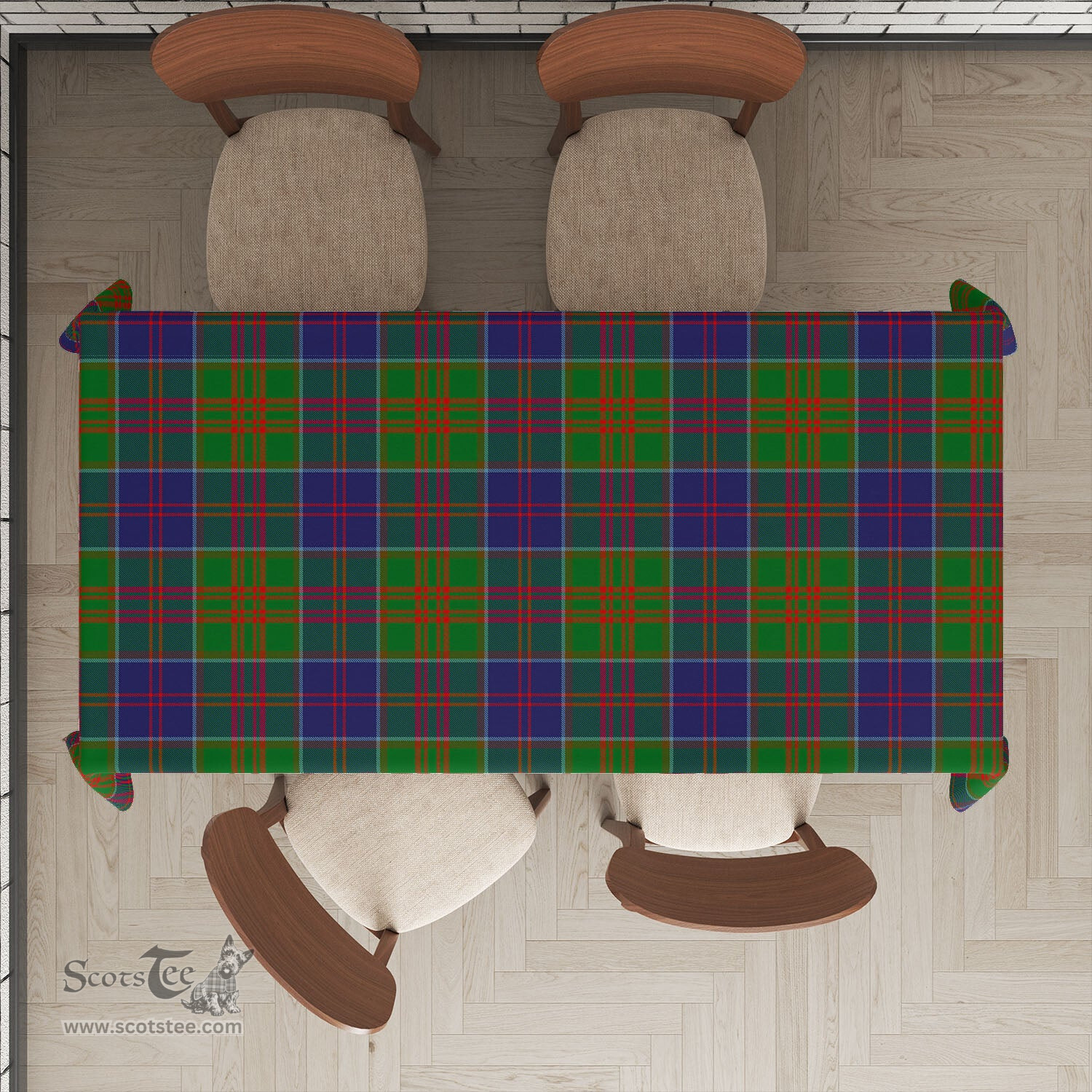 ScotsTee Shop Scottish Stewart of Appin Hunting Modern Clan Plaid Tatan Tablecloth