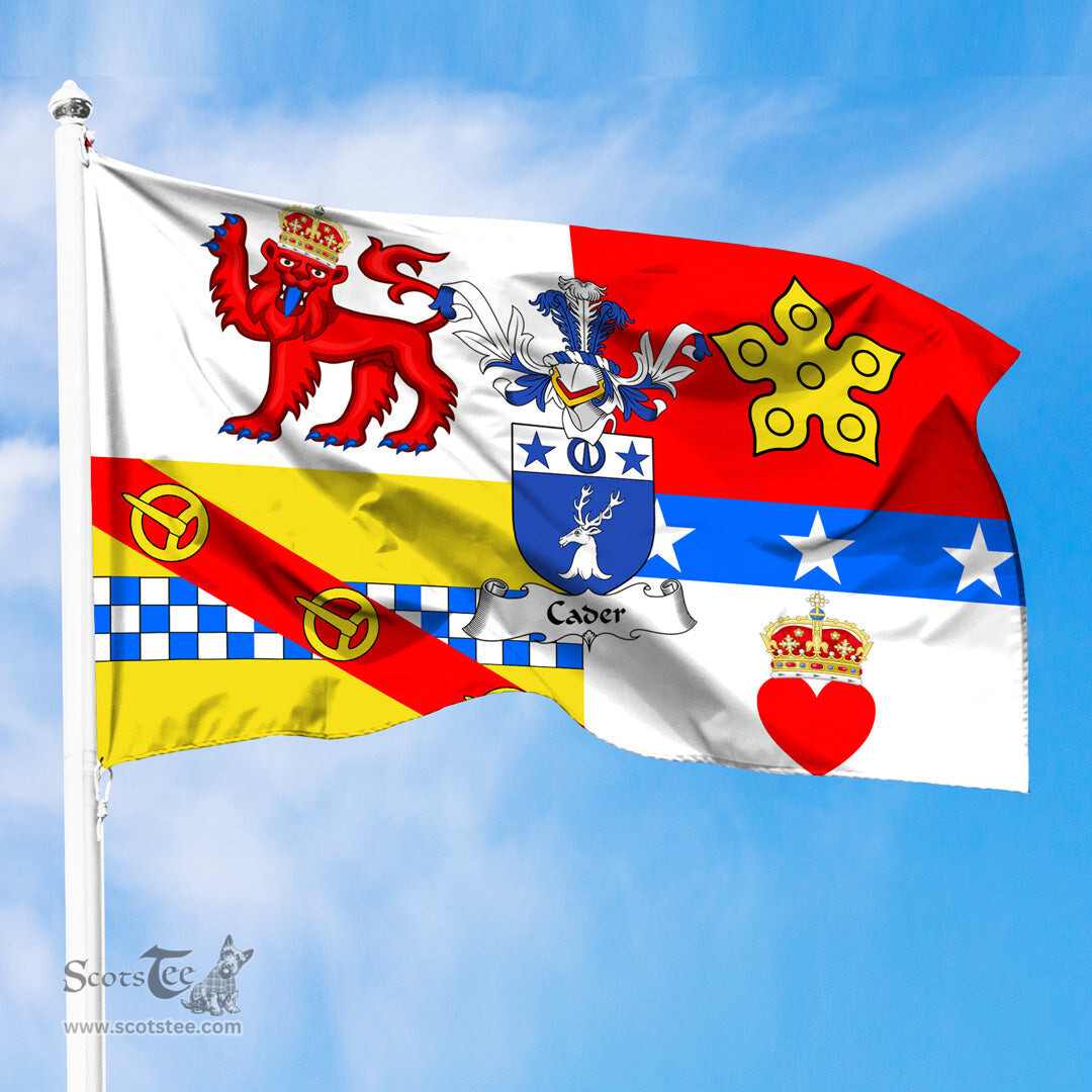ScotsTee Shop Scottish Cader Coat of Arms in Flag of Angus Scotland