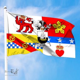 ScotsTee Shop Scottish Craik Coat of Arms in Flag of Angus Scotland