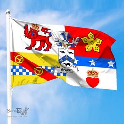 ScotsTee Shop Scottish Graden Coat of Arms in Flag of Angus Scotland