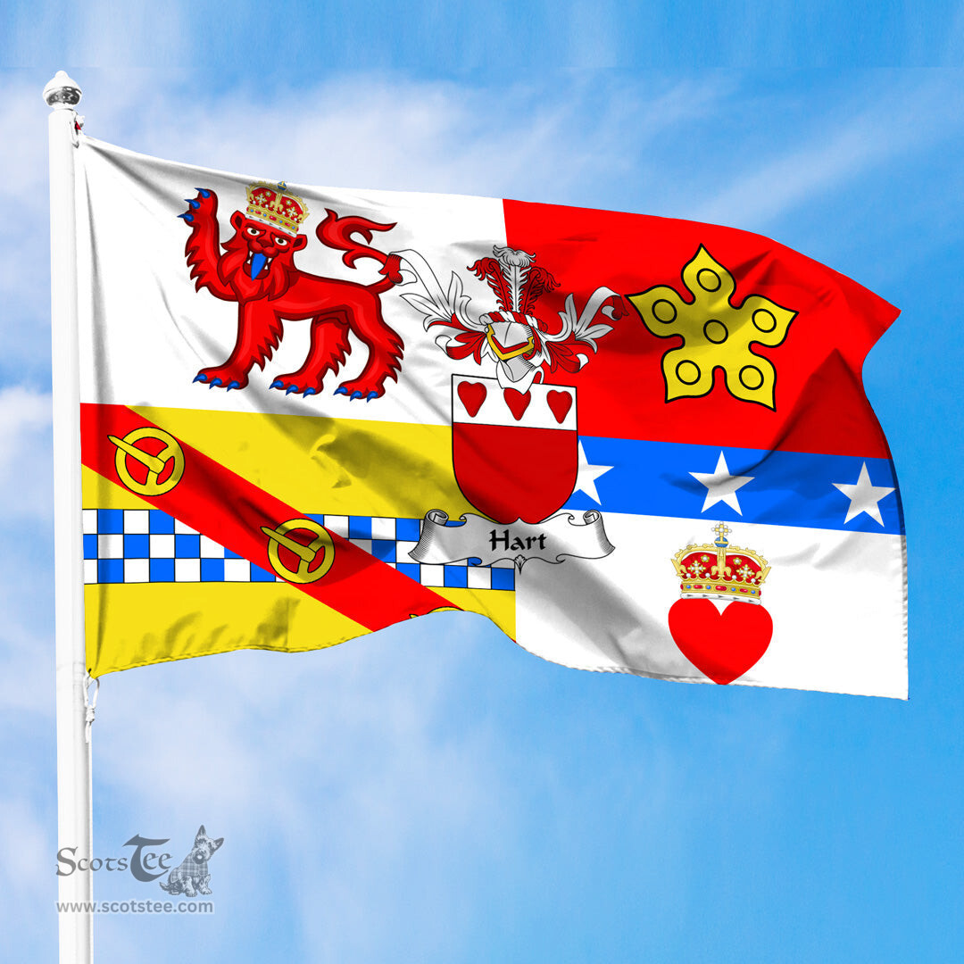 ScotsTee Shop Scottish Hart Coat of Arms in Flag of Angus Scotland