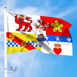ScotsTee Shop Scottish Gellie Coat of Arms in Flag of Angus Scotland