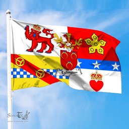 ScotsTee Shop Scottish Eglington Coat of Arms in Flag of Angus Scotland