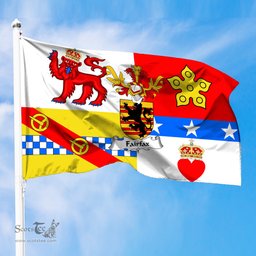 ScotsTee Shop Scottish Fairfax Coat of Arms in Flag of Angus Scotland