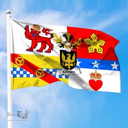 ScotsTee Shop Scottish Kilmore Coat of Arms in Flag of Angus Scotland