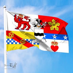 ScotsTee Shop Scottish Leech Coat of Arms in Flag of Angus Scotland