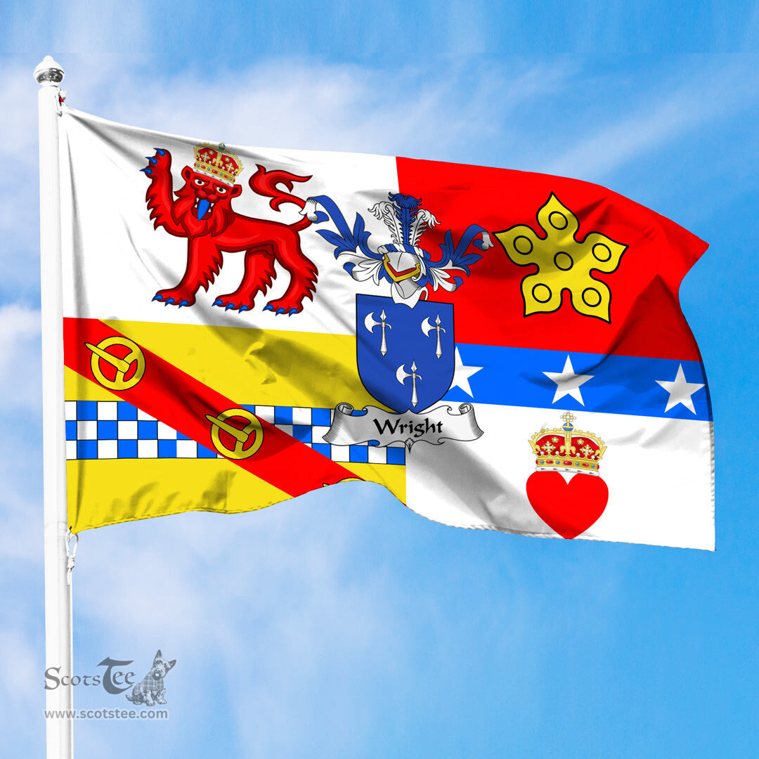 ScotsTee Shop Scottish Wright Coat of Arms in Flag of Angus Scotland
