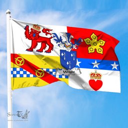 ScotsTee Shop Scottish Wright Coat of Arms in Flag of Angus Scotland