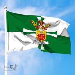 ScotsTee Shop Scottish Baigrie Coat of Arms in Flag of Kirkcudbrightshire Scotland Stewartry of Kirkcudbright Flag