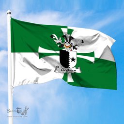 ScotsTee Shop Scottish Cleghorn Coat of Arms in Flag of Kirkcudbrightshire Scotland Stewartry of Kirkcudbright Flag