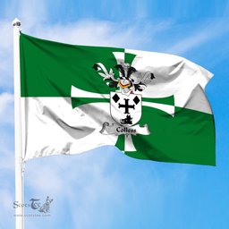 ScotsTee Shop Scottish Colless Coat of Arms in Flag of Kirkcudbrightshire Scotland Stewartry of Kirkcudbright Flag