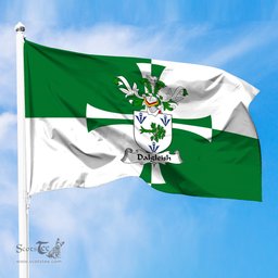 ScotsTee Shop Scottish Dalgleish Coat of Arms in Flag of Kirkcudbrightshire Scotland Stewartry of Kirkcudbright Flag
