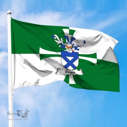ScotsTee Shop Scottish Boyes Coat of Arms in Flag of Kirkcudbrightshire Scotland Stewartry of Kirkcudbright Flag