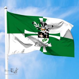 ScotsTee Shop Scottish Carwood Coat of Arms in Flag of Kirkcudbrightshire Scotland Stewartry of Kirkcudbright Flag