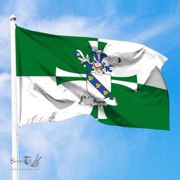ScotsTee Shop Scottish Rynd Coat of Arms in Flag of Kirkcudbrightshire Scotland Stewartry of Kirkcudbright Flag