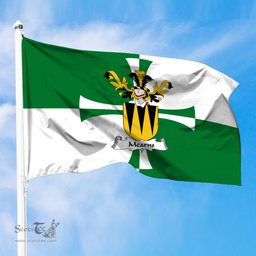 ScotsTee Shop Scottish Mearns Coat of Arms in Flag of Kirkcudbrightshire Scotland Stewartry of Kirkcudbright Flag