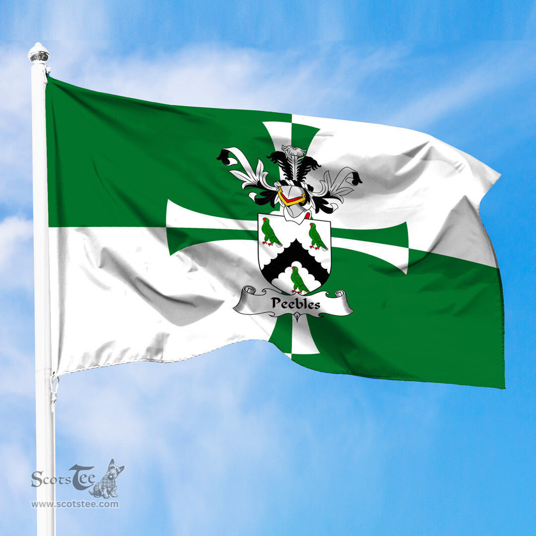 ScotsTee Shop Scottish Peebles Coat of Arms in Flag of Kirkcudbrightshire Scotland Stewartry of Kirkcudbright Flag