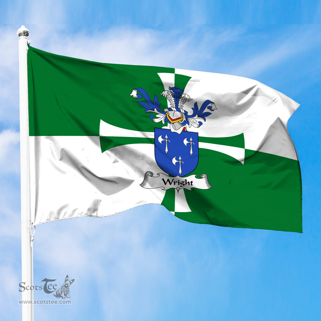 ScotsTee Shop Scottish Wright Coat of Arms in Flag of Kirkcudbrightshire Scotland Stewartry of Kirkcudbright Flag