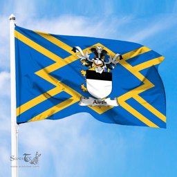 ScotsTee Shop Scottish Airth Coat of Arms in Flag of East Lothian Scotland