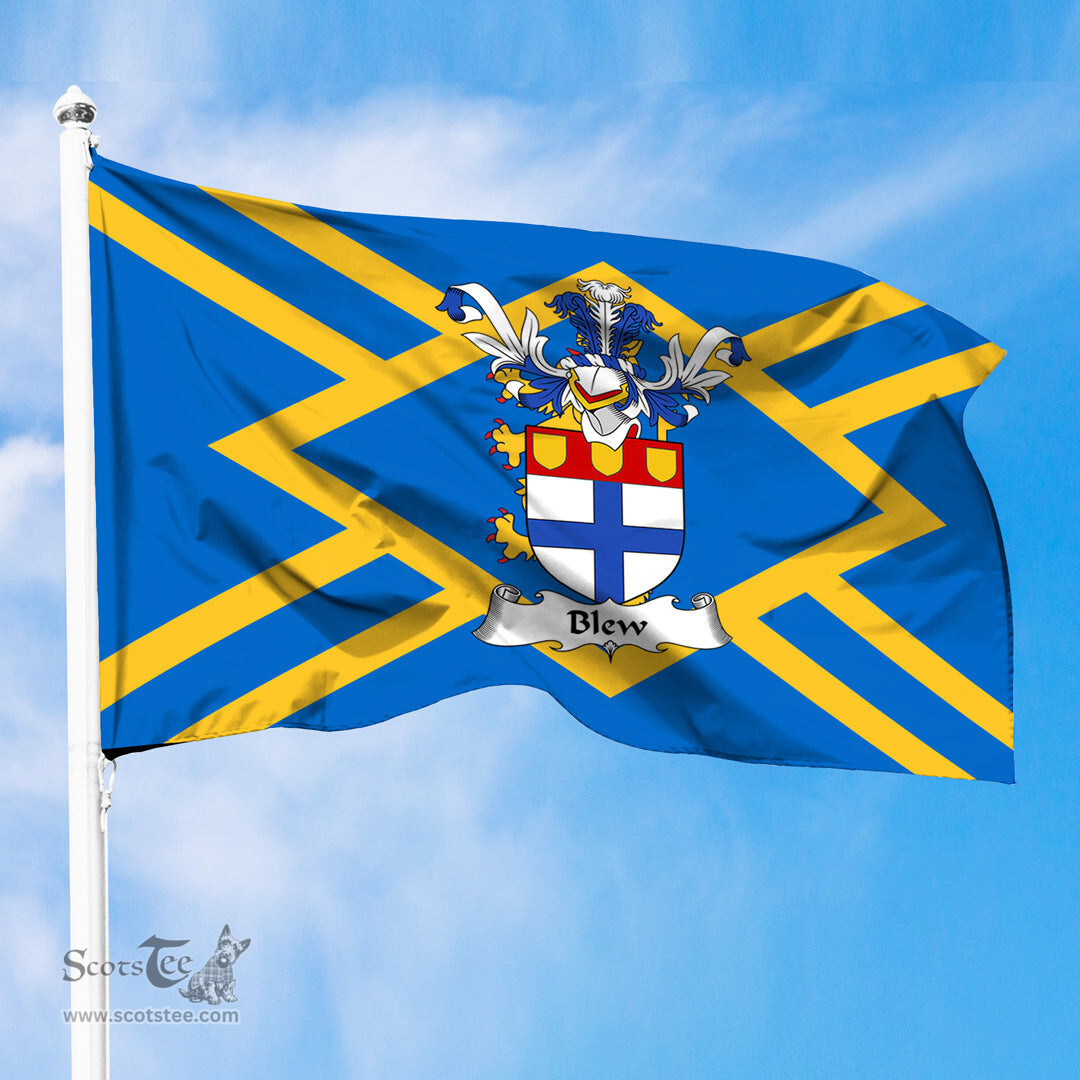 ScotsTee Shop Scottish Blaw or Blew Coat of Arms in Flag of East Lothian Scotland